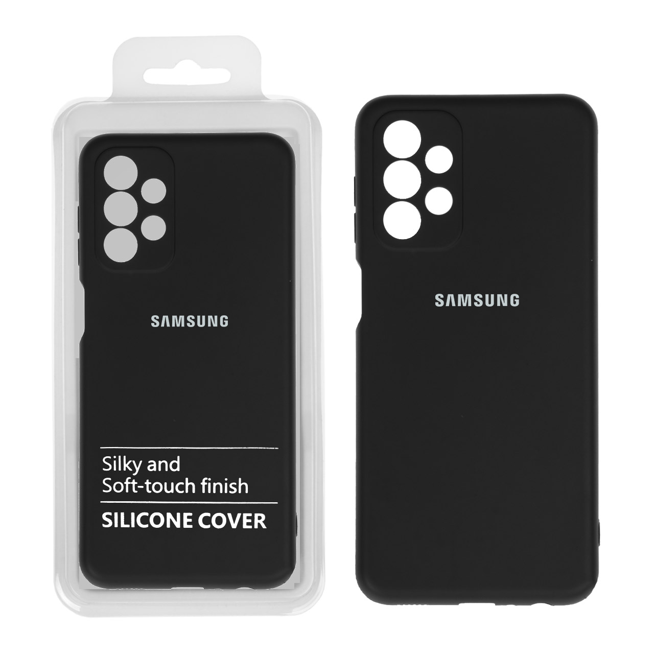 قاب نیو سیلیکون محافظ لنزدار RFF مدل Samsung A23 مشکی (پک دار)